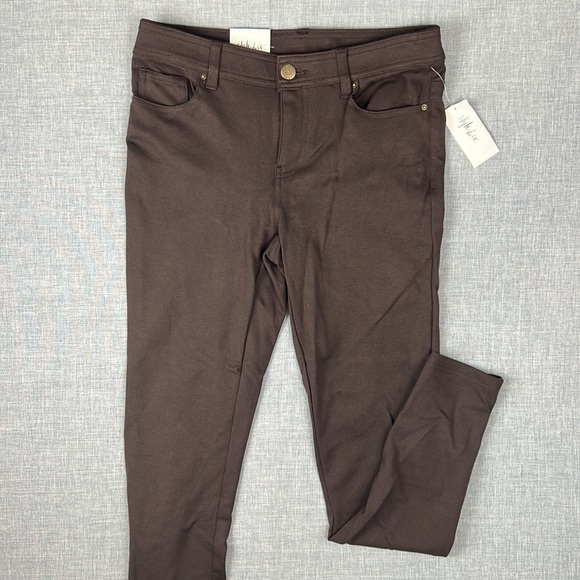 Style & Co Brown Ultra Skinny Ponte Knit Pants Size 4 - Picture 2 of 6